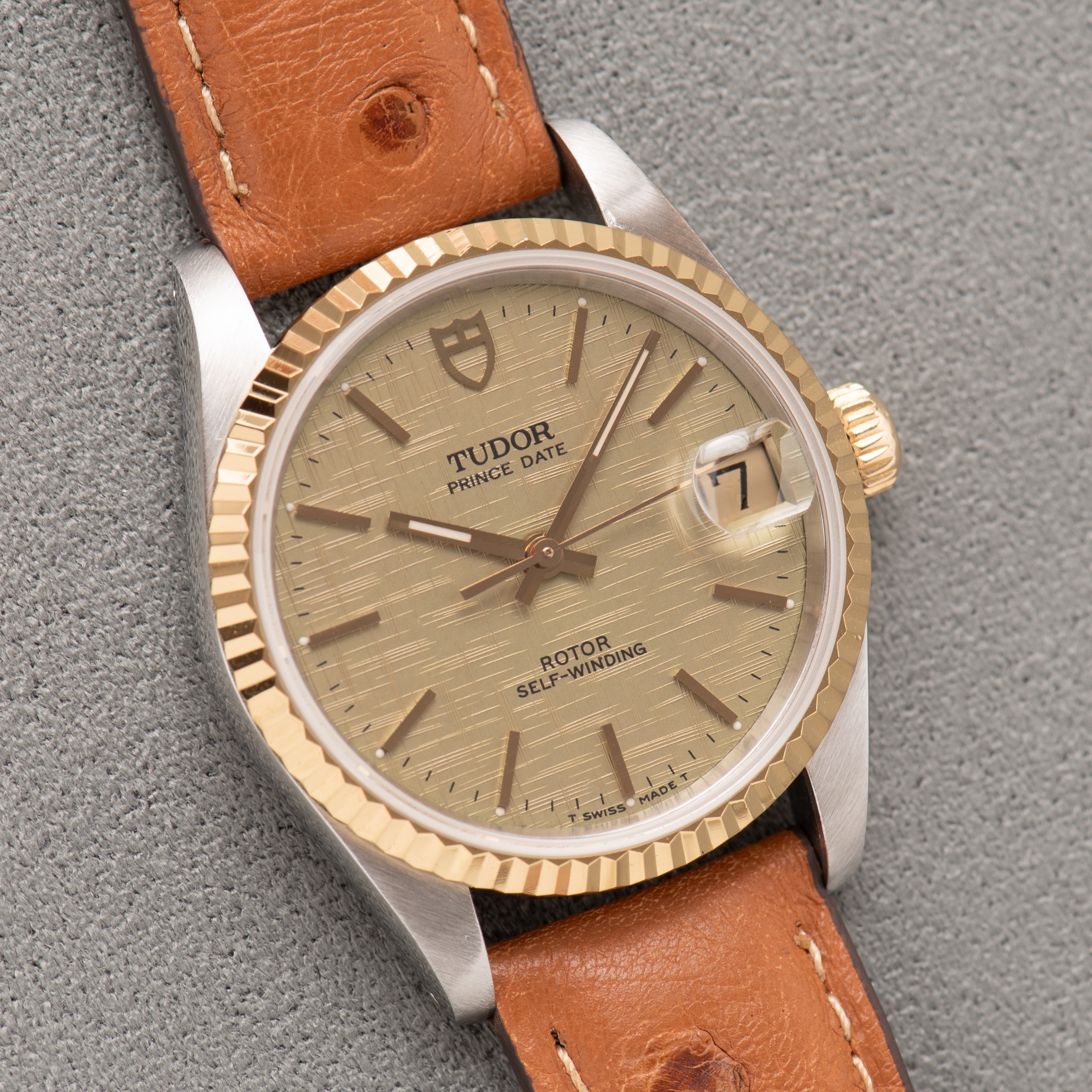 Zicht op Tudor Prince Date — tapisseriewijzerplaat — Ref. 72000 — 1990